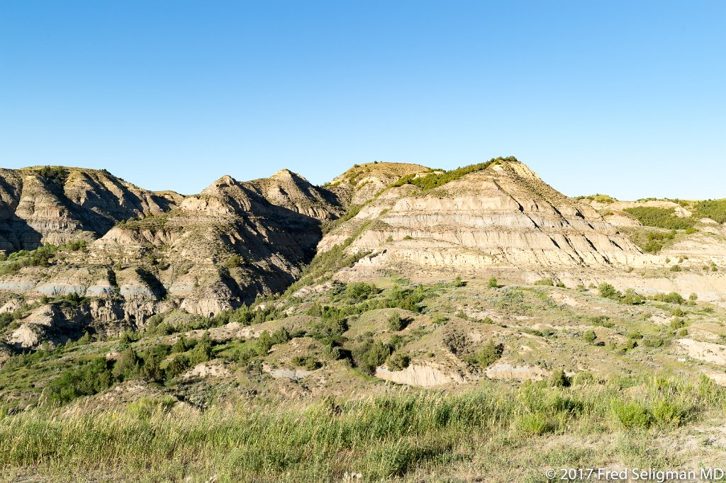 20170621_195214 D4S.jpg - Theodore Roosevelt National Park lies in western North Dakota, where the Great Plains meet the rugged Badlands. A habitat for bison, elk and prairie dogs, the sprawling park has 3 sections linked by the Little Missouri River. The park is known for the South Unit’s colorful Painted Canyon and the Maltese Cross Cabin, where President Roosevelt once lived.  The smaller North Unit is situated about 80 mi (130 km) north of the South Unit, on U.S. Highway 85, just south of Watford City, North Dakota, site of the current photo.