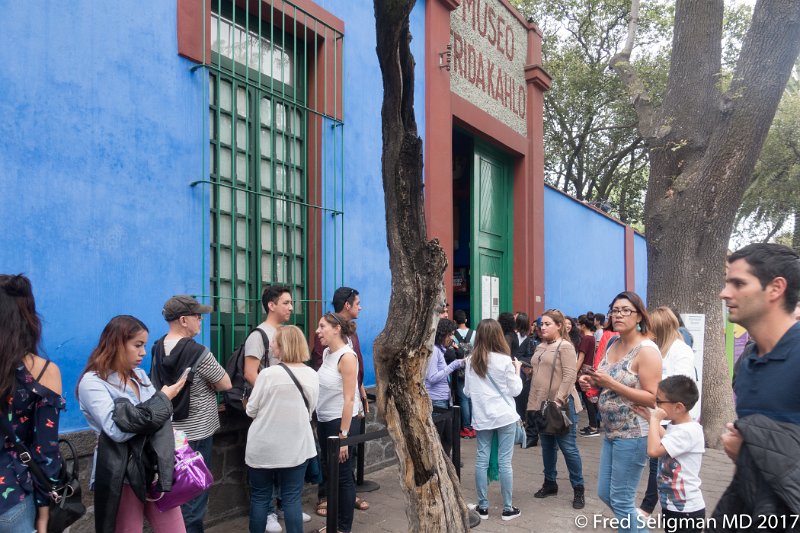105 20170304_234632 D3S.jpg - Entrance (long lines) at Frida Kahlo Museum