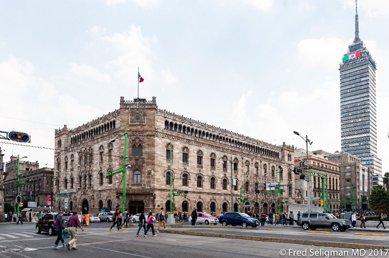 147 20170305_144021 D3S.jpg - The Palacio de Correos de Mexico (Postal Palace of Mexico City) also known as the "Correo Mayor" (Main Post Office) is located in the historic center of Mexico City, on the Eje Central (Lazaro Cardenas) near the Palacio de Bellas Artes. It was built at the very beginning of the 20th century, when the Post Office here became a separate government entity.