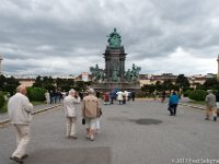 20170902 171738 D4S  Large plaza surrounds the Maria Theresa monument with the fine arts museum on one side and the natural history museum on the other.  Quite beautiful. : Vienna