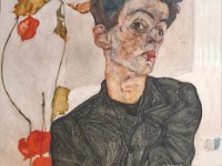 20170904 133150 RX-100M4  Egon Schiele, Self Portrait with Chinese Lantern Plant, 1912 : Vienna