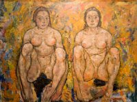20170904 134016 RX-100M4  Egon Schiele, Two Squatting omen, 1918 : Vienna