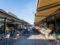 20170904 174150 D4S  The Naschmarkt food market is Vienna’s biggest food market.  Built over the River Wien, which runs underground in this part of the city. The market has two main alleyways: one dominated by restaurants, the other by food stores and stalls.  Although technically a food market, a sizeable minority of stands and locations are now places to eat. In good weather, outdoor tables are crammed with guests enjoying food from around the world and a glass of chilled wine or beer. : Vienna