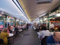 20170904 192258 D4S  The Naschmarkt food market is Vienna’s biggest food market.  Built over the River Wien, which runs underground in this part of the city, the market has two main alleyways: one dominated by restaurants, the other by food stores and stalls.  Although technically a food market, a sizeable minority of stands and locations are now places to eat. In good weather, outdoor tables are crammed with guests enjoying food from around the world and a glass of chilled wine or beer. : Vienna