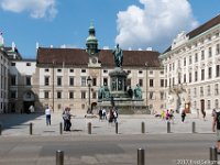 20170905 131721 D500  Together with its many squares and gardens, the Hofburg occupies an area of some 59 acres and is in many ways a "city-within-a-city," comprising 18 groups of buildings, 19 courtyards, and 2,600 rooms. : Vienna