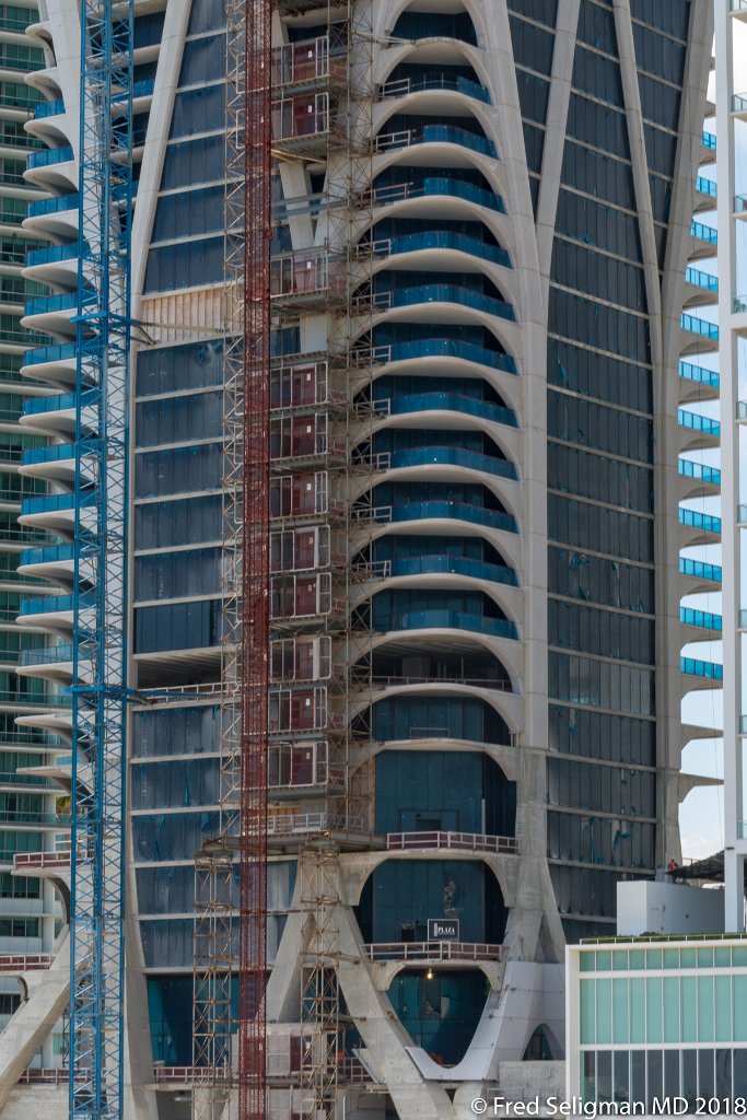 20180403_132206 D500.jpg - 62-story structure is a nearly complete luxury apartment building, designed by Iraq-born British architect Zaha Hadid, who died unexpectedly 2016